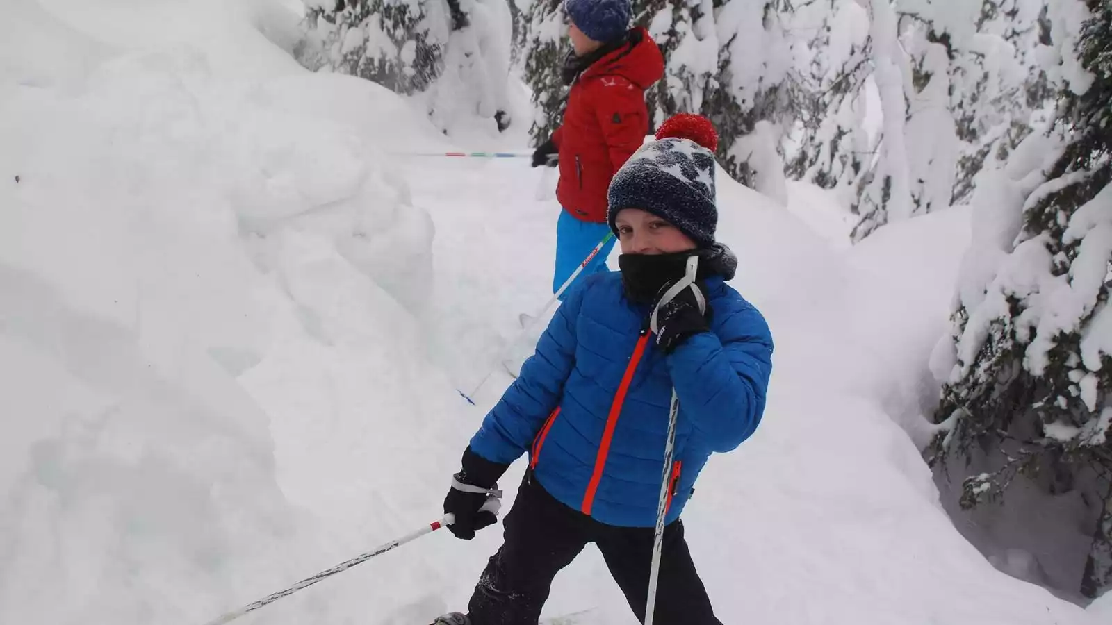 Op langlaufski's of sneeuwschoenen de natuur in