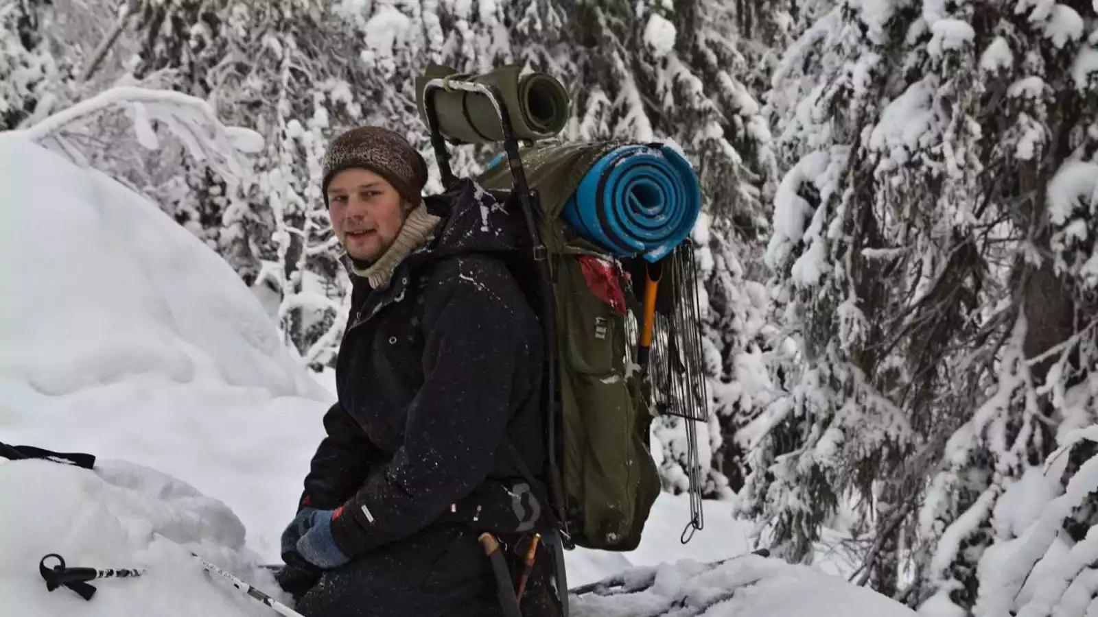 Sneeuwschoenwandeling en ijsvissen, met wildernisgids