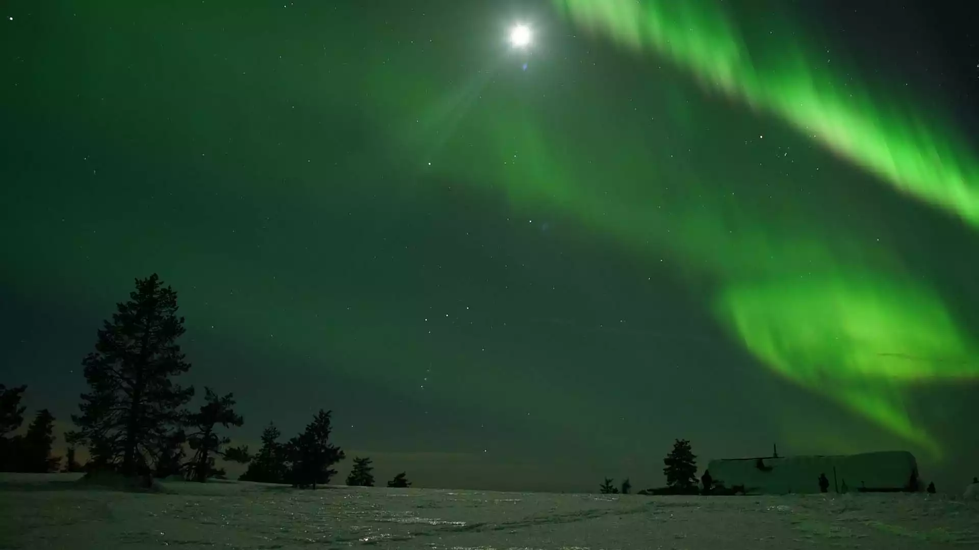 Op zoek naar het noorderlicht met sneeuwschoenen