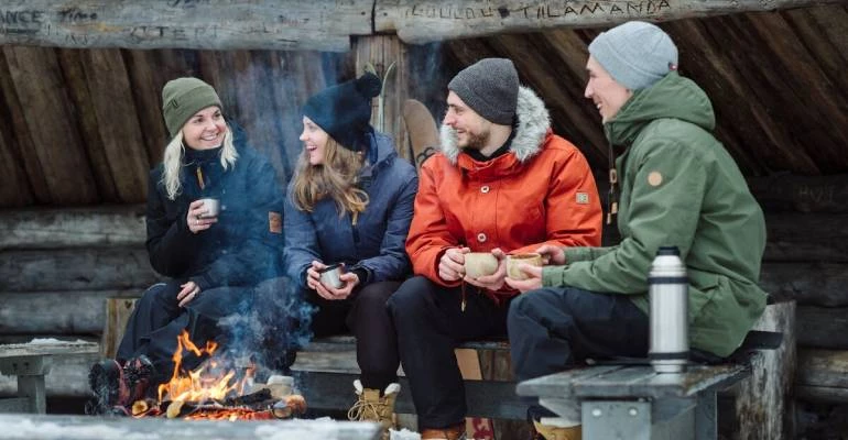 scandinavische outdoor lunch