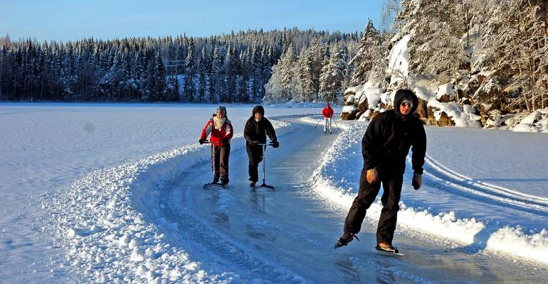 schaatsen in Lapland
