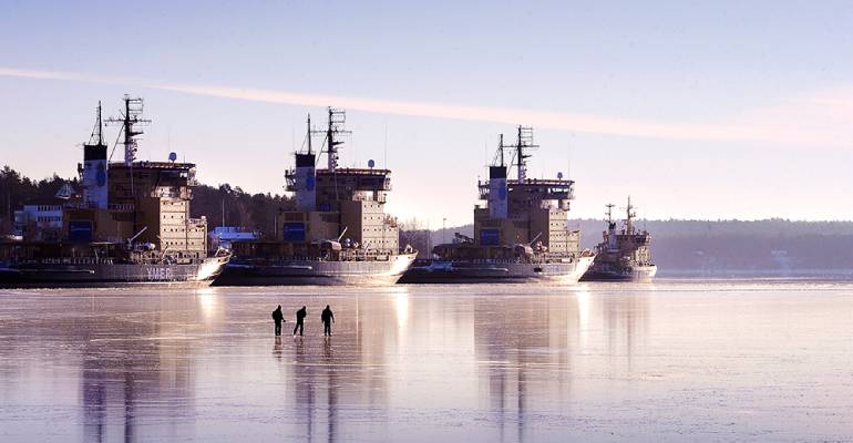 schaatsen in Luleå op de zee