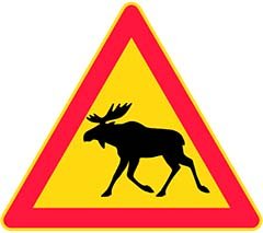 verkeersbord eland lapland