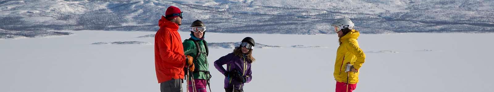 Wintersport Björkliden en Riksgränsen in Zweeds Lapland