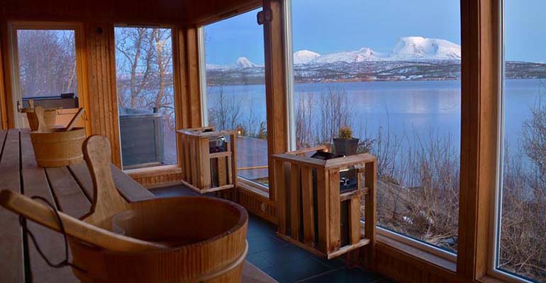 Panorama sauna Malangen Brygger Resort