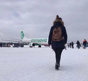 vliegen naar Fins Lapland